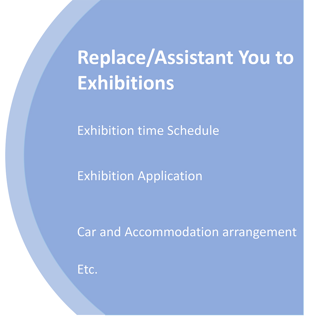 Assistant at exhibitions